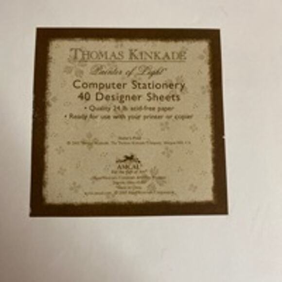 Thomas Kinkade Painter of Light Computer Stationery 40 Designer Sheets - Picture 2 of 4